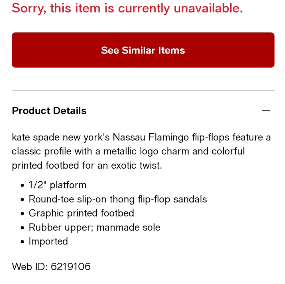 Kate spade Nassau flamingo flip flops/thong/sandals/shoes size 7-8 - Picture 12 of 12